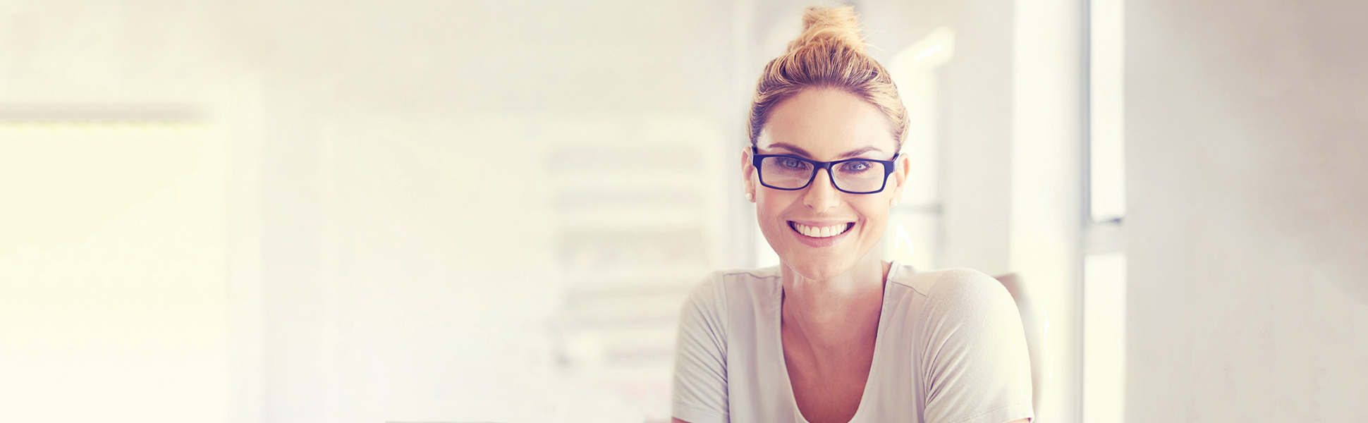 Office person at desk