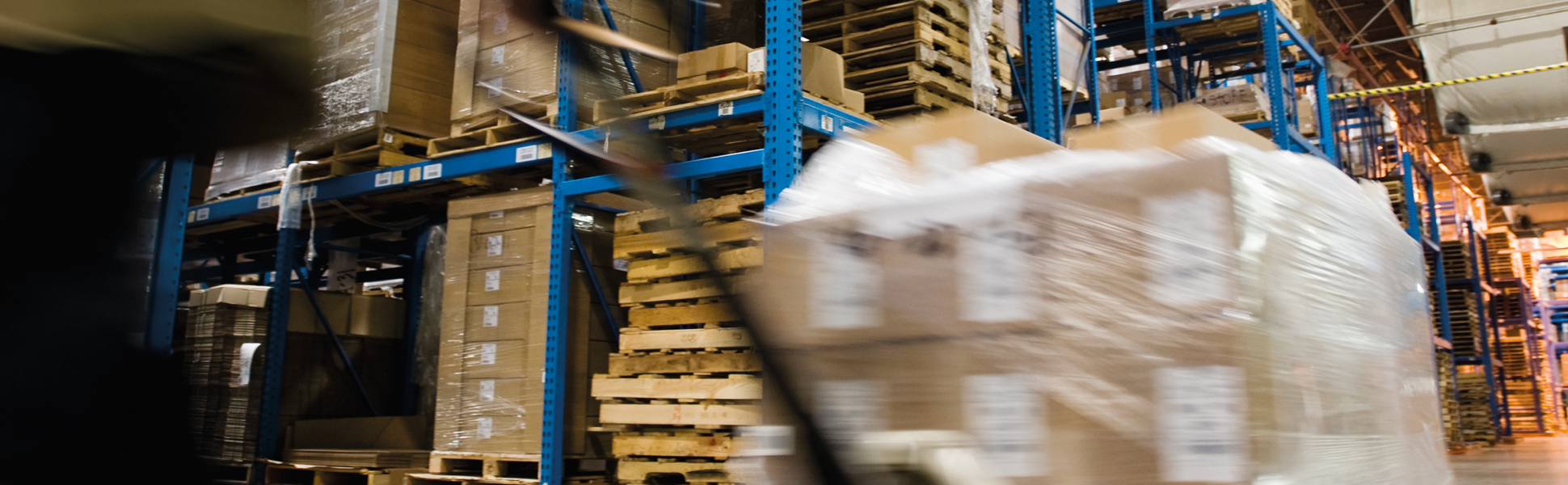 Pallets in warehouse