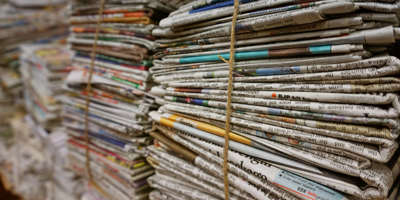 Stack of newspapers