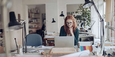 Woman in office