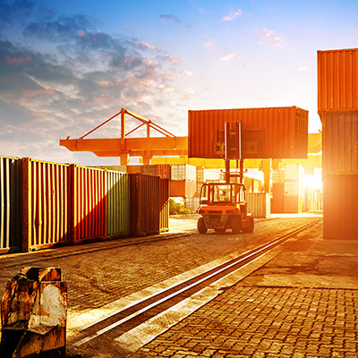 Shipping Containers Sunset