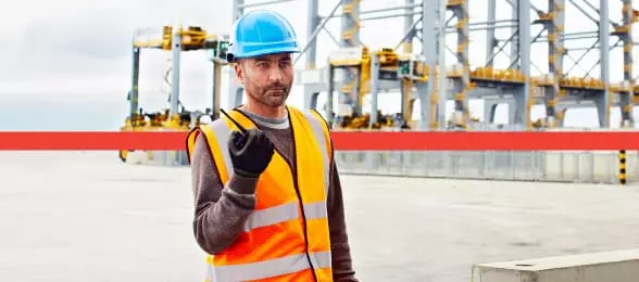 Man working in new building construction