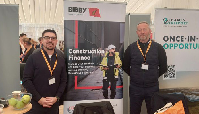 Two Bibby employees at Essex Build 2025 event