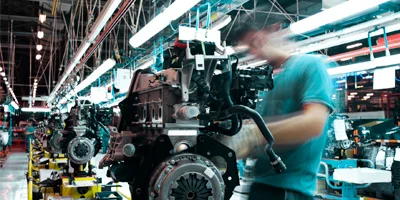 Person working with machinery